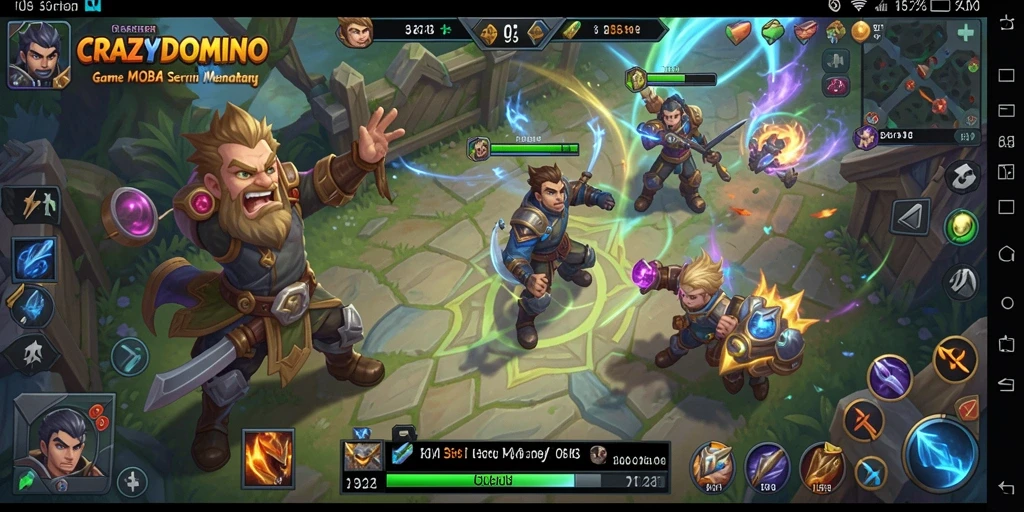 Tangkapan layar dari gameplay seru dalam CRAZYDOMINO.