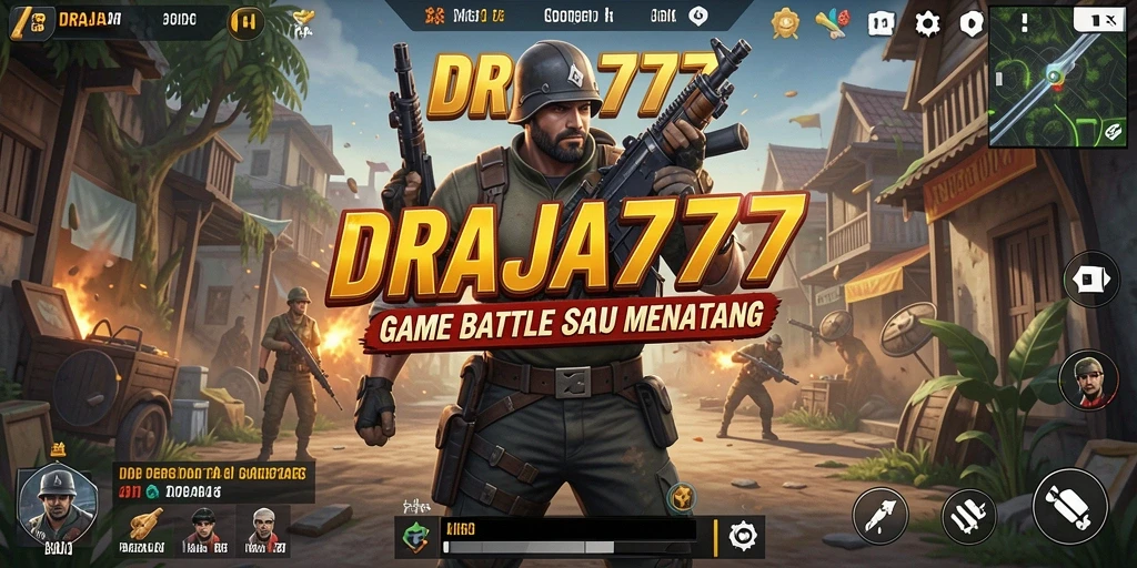Tampilan gameplay DRAJA777 yang memukau dalam aksi Battle Royale.