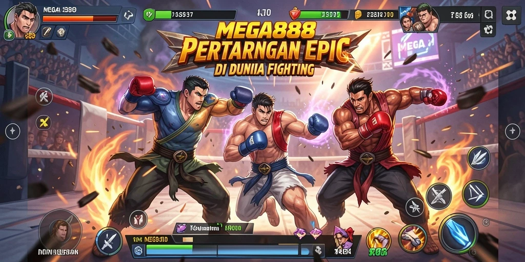 Gameplay mendebarkan dengan pertarungan karakter yang menegangkan di MEGA888.