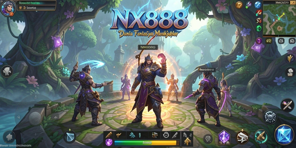 Tampilan gameplay yang menakjubkan di NX888 dengan peperangan epik.