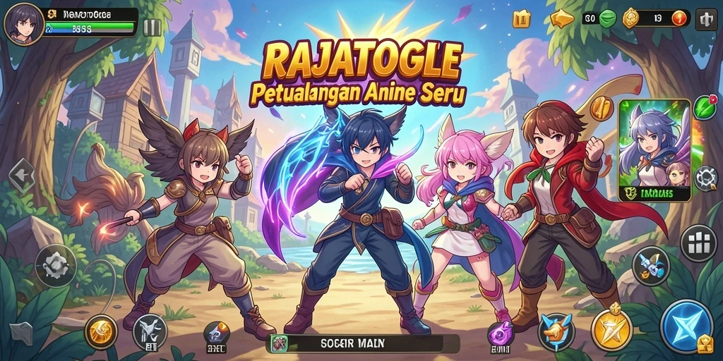 Tangkapan layar gameplay RAJATOGEL menampilkan petualangan karakter Anime yang menarik.