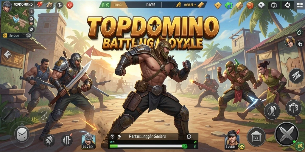 Screenshot gameplay seru dari TOPDOMINO Battle Royale.