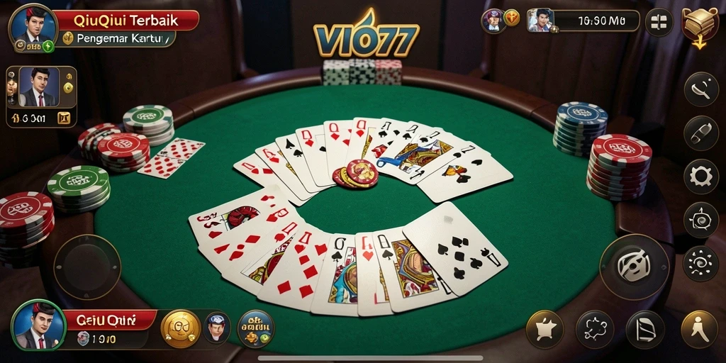 Tampilan gameplay QiuQiu yang mendebarkan di VIO77.