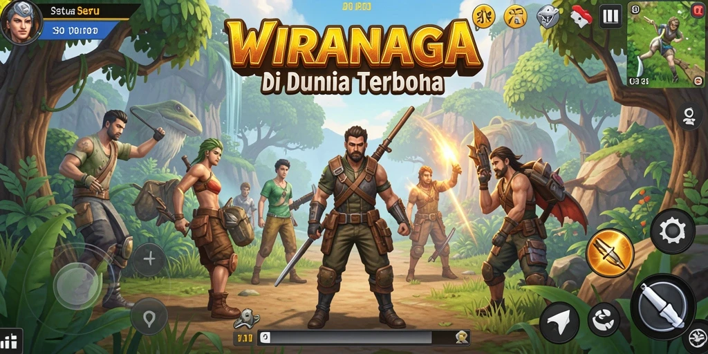 Screenshot gameplay WIRANAGA menampilkan petualangan penuh eksplorasi.